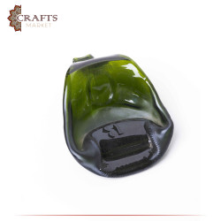 Handmade Olive Green Glass Serving Dish