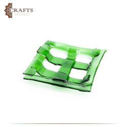 Handmade Green Glass Fruit Bowl 
