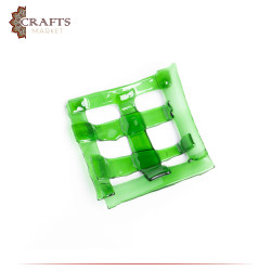 Handmade Green Glass Fruit Bowl 