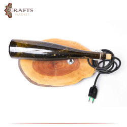 Handmade Duo-Color Glass Lamp with a Bottle Design Design, For Home Decor