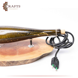Handmade Duo-Color Glass Lamp with a Bottle Design Design, For Home Decor