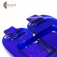 Handmade Navy Glass Serving Dish decorated with Mandala Design