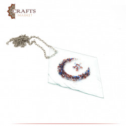 Handmade Glass Ornament with a Ramadan Design 