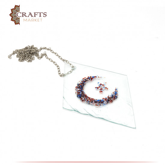 Handmade Glass Ornament with a Ramadan Design Handmade Glass Ornament with a Ramadan Design
