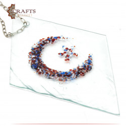 Handmade Glass Ornament with a Ramadan Design 