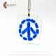 Handmade Glass Ornament with a Peace Sign Design Handmade Glass Ornament with a Peace Sign Design