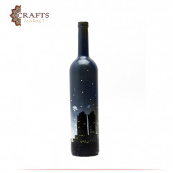 Hand-Painted Acrylic Bottle Table Decor Panorama Amman's Design