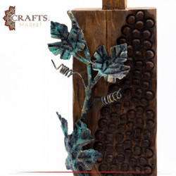 Handcrafted Brown Wooden Natural Candlestick