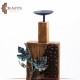 Handcrafted Brown Wooden Natural Candlestick