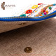 Handmade Beige Fabric Women's Clutch Bag