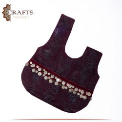 Handmade Maroon Fabric Women's HandBag