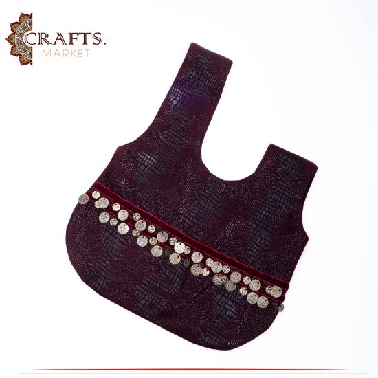 Handmade Maroon Fabric Women's HandBag