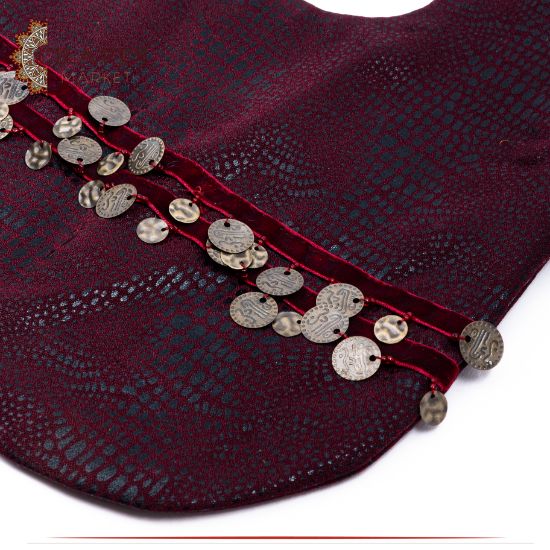 Handmade Maroon Fabric Women's HandBag