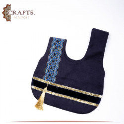 Handmade Navy Chamois Women's HandBag