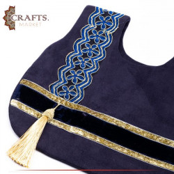 Handmade Navy Chamois Women's HandBag