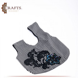 Handmade Duo Color Fabric Women's HandBag