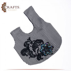 Handmade Duo Color Fabric Women's HandBag