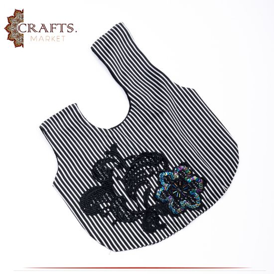 Handmade Duo Color Fabric Women's HandBag