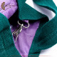 Handmade Green Fabric Women's HandBag