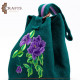 Handmade Green Fabric Women's HandBag