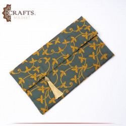 Handmade Duo-Color Fabric Women's Clutch Bag