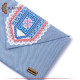 Handmade Light Blue Fabric Women's Clutch Bag