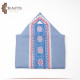 Handmade Light Blue Fabric Women's Clutch Bag