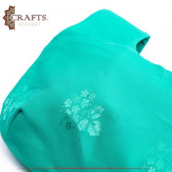 Handmade Green Fabric Women's HandBag