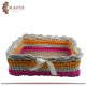 Handmade Multicolor Fabric Crochet Box Handmade Multicolor Fabric Crochet Box