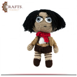 Handmade Multi-Color Mikasa Fabric Doll
