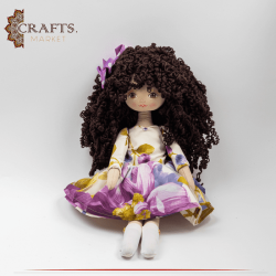 Handmade Multicolor  Lujain  Fabric Doll 
