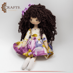 Handmade Multicolor  Lujain  Fabric Doll 