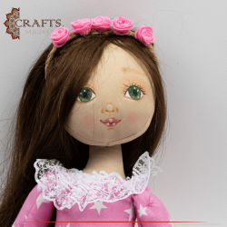 Handmade Multicolor  Lujain  Fabric Doll