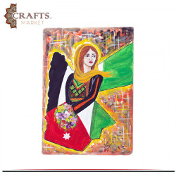 Handmade Gouache Drawing  Jordanian Bride  Design Wall Art